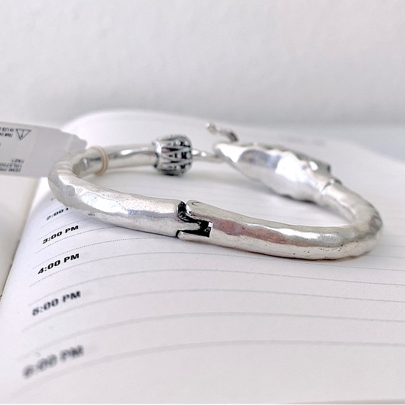 Lucky Brand Silver-tone Elephant Cuff Bangle Bracelet - Picture 6 of 12